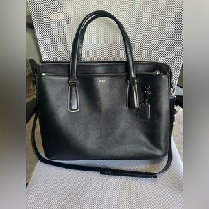 Black leather Tumi computer bag/briefcase